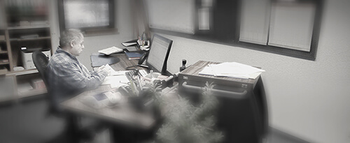 Thomas Wedekind bei der Arbeit
